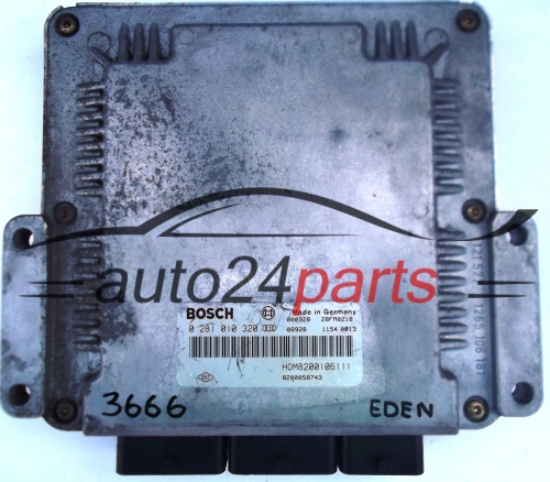 MOTORSTEUERGERÄT ECU STEUERGERÄT  RENAULT MASTER 2.2 DCI BOSCH 0 281 010 320,  HOM 8200106111, 8200058743