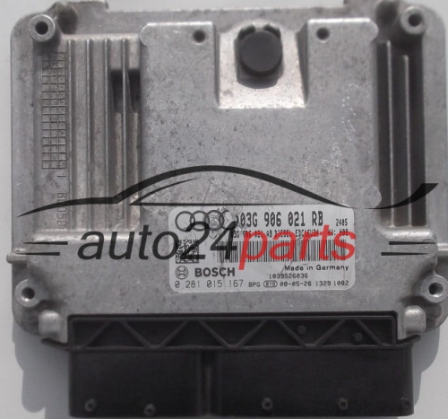 MOTORSTEUERGERÄT ECU STEUERGERÄT  AUDI A3 1.9 TDI BOSCH 0281015167, 03G906021RB, 03G906021AB