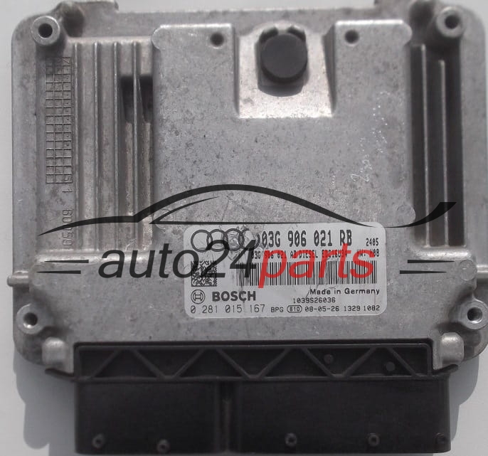MOTORSTEUERGERÄT ECU STEUERGERÄT  AUDI A3 1.9 TDI BOSCH 0281015167, 03G906021RB, 03G906021AB