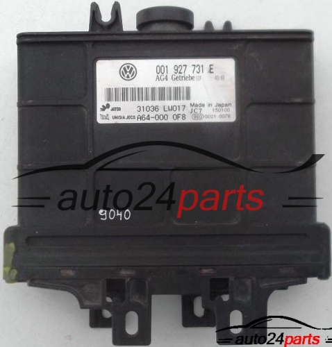 CENTRALITA ECU CAJA DE CAMBIO AUTOMATICO VW VOLKSWAGEN POLO 1.4 16V, 001 927 731 E, 001927731E, 31036 LW017, 31036LW017, A64-000 0F8, A640000F8 
