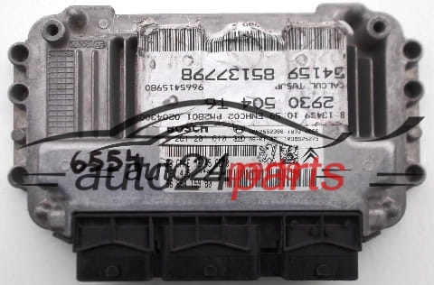  MOTORSTEUERGERÄT ECU STEUERGERAT PEUGEOT 307 1.6 BOSCH 0 261 201 610, 0261201610, 96 654 159 80, 9665415980