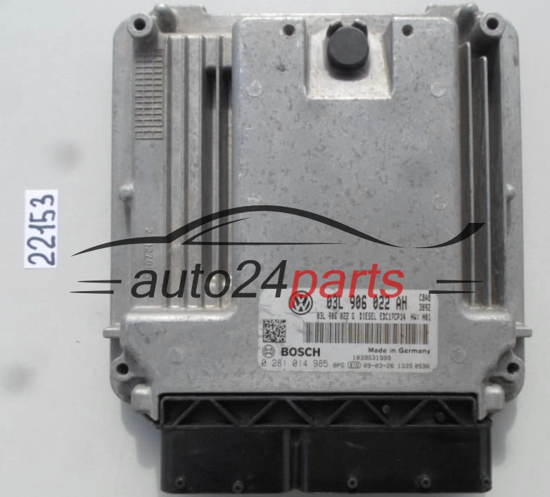 KOMPUTER STEROWNIK SILNIKA VOLKSWAGEN GOLF 2.0 TDI BOSCH 0 281 014 985, 0281014985, 03L 906 022 AH, 03L906022AH, 03L 906 022 G, 03L906022G, EDC17CP14