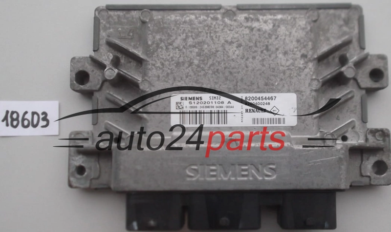 KOMPUTER STEROWNIK SILNIKA RENAULT CLIO SIEMENS S120201108 A, S120201108A, 8200454467, 8200400246, SIM32