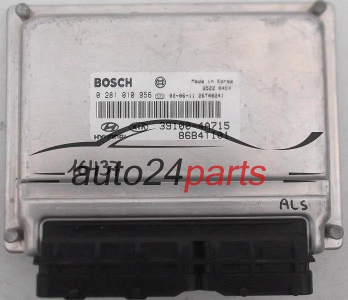 MOTORSTEUERGERÄT ECU STEUERGERÄT KIA HYUNDAI 2.5 CRDI BOSCH 0 281 010 956, 0281010956, 39100-4A715, 391004A715 