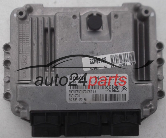 MOTORSTEUERGERÄT ECU STEUERGERÄT PEUGEOT 307 1.6 HDI BOSCH 0 281 011 863, 0281011863, 96 593 422 80, 9659342280, 9653958980, EDC16C34