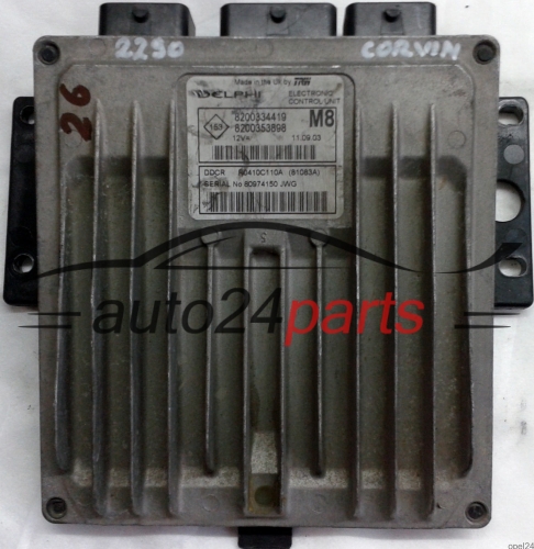 CALCULATEUR MOTEUR RENAULT MEGANE SCENIC NISSAN MICRA 1.5 DCI DELPHI R0410C110A, 8200334419, 8200353898 M8