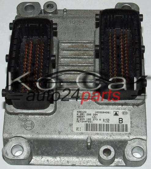 ECU CENTRALITA DE MOTOR  FIAT STILO 1.4 16V BOSCH 0 261 208 204,  0 055 195 273 0