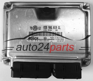MOTORSTEUERGERÄT ECU STEUERGERÄT VOLKSWAGEN PASSAT 1.9 TDI BOSCH 0 281 010 944, 0281010944, 038 906 019 GL, 038906019GL, EDC15P+ 