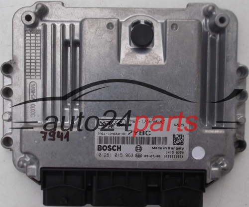 KOMPUTER STEROWNIK SILNIKA FORD MAZDA 3, BOSCH 0 281 015 963, BOSCH 0281015963, 7M61-12A650-BC, 7M6112A650BC, 7YBC