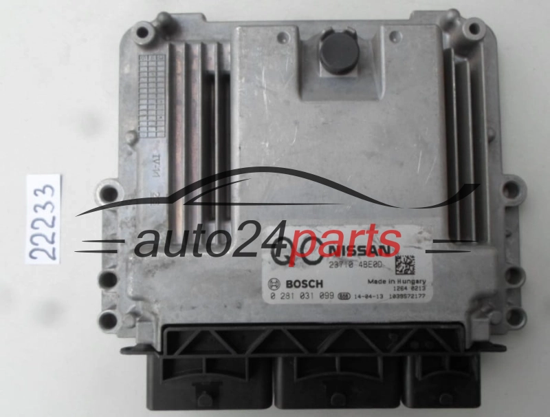 CALCULATEUR MOTEUR NISSAN X-TRAIL BOSCH 0 281 031 099, 0281031099, 23710 4BE0D, 237104BE0D