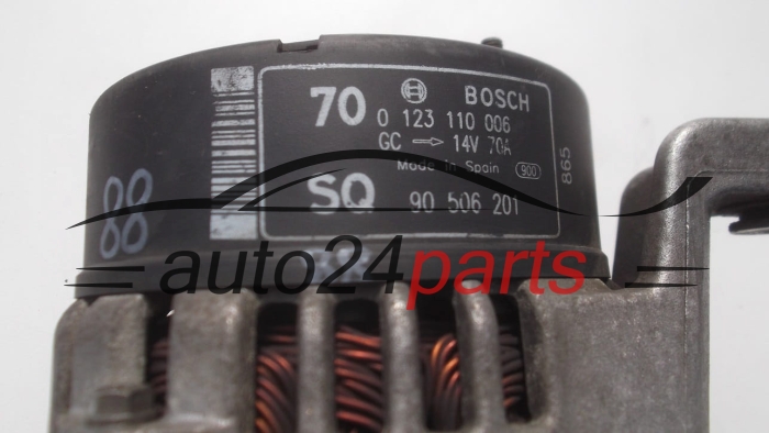 ALTERNATOR 2.0 DTI DTL OPEL VECTRA B BOSCH 0123110006 90506201 SQ, 70A