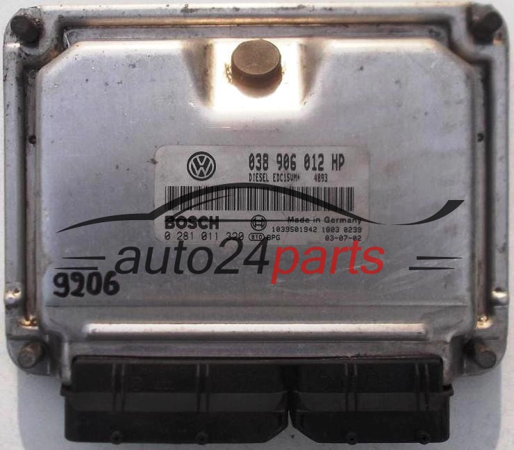 ECU CENTRALITA DE MOTOR SEAT IBIZA CORDOBA 1.9 SDI ASY 038 906 012 HP, 038906012HP, BOSCH 0 281 011 320, 0281011320, 1039S01942, DIESEL EDC15UM+ 4893 