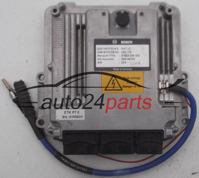 MOTORSTEUERGERÄT ECU STEUERGERÄT NISSAN QUASHQUAI 2.0 DCI BOSCH 0281B101DB-03