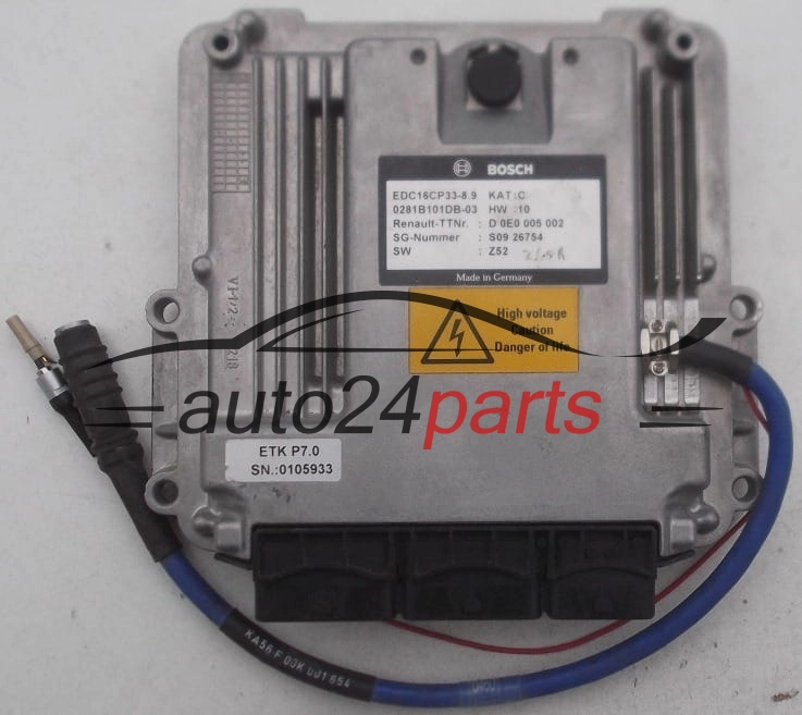 MOTORSTEUERGERÄT ECU STEUERGERÄT NISSAN QUASHQUAI 2.0 DCI BOSCH 0281B101DB-03