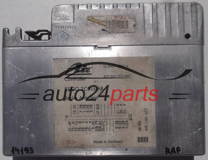 CALCULATEUR ABS FORD SCORPIO ATE 10.0901-0011.4, 10090100114, 412.202/011/003, 412202011003, 85GG2C013AB
