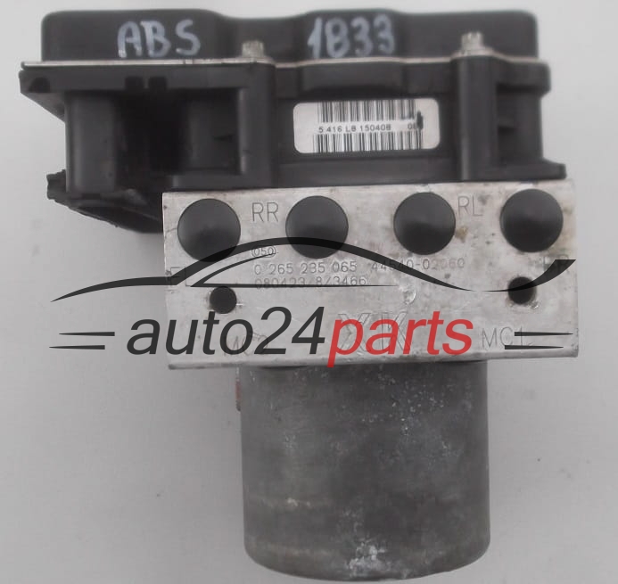 POMPE HYDRAULIQUE ET CALCULATEUR d'ABS  TOYOTA AURIS BOSCH 0 265 235 065,  44540-02060,  0 265 950 512