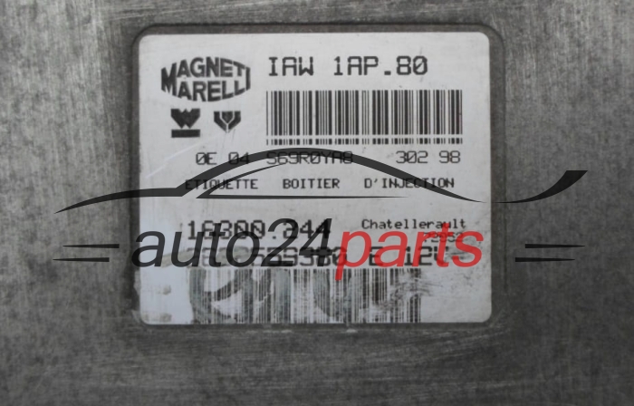 KOMPUTER STEROWNIK SILNIKA PEUGEOT 206 MAGNETI MARELLI IAW 1AP.80, IAW1AP80, 16300.134, 16300134, 9632559380 E