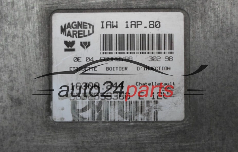 KOMPUTER STEROWNIK SILNIKA PEUGEOT 206 MAGNETI MARELLI IAW 1AP.80, IAW1AP80, 16300.134, 16300134, 9632559380 E
