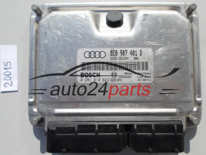 KOMPUTER STEROWNIK SILNIKA VOLKSWAGEN AUDI A4 B6 B7 BOSCH 0 281 010 823, 0281010823, 8E0 907 401 D, 8E0907401D