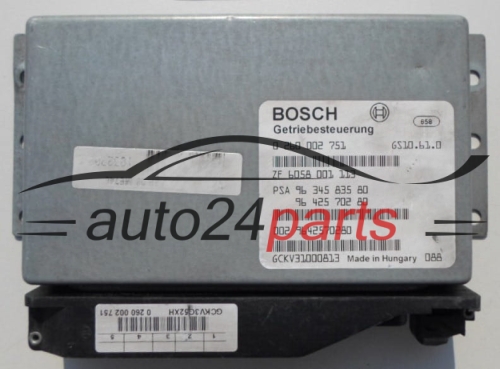 Ecu Caja de cambios automática CITROEN PEUGEOT BOSCH 0 260 002 751,  96 345 835 80