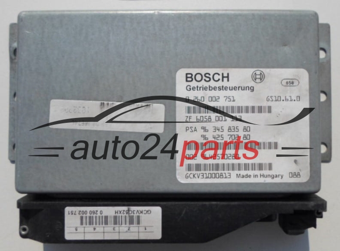 Ecu Caja de cambios automática CITROEN PEUGEOT BOSCH 0 260 002 751,  96 345 835 80