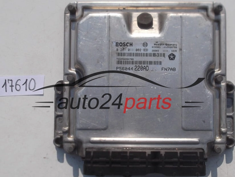 KOMPUTER STEROWNIK SILNIKA JEEP CHEROKEE BOSCH 0 281 011 062, 0281011062, P56044220AD, FN7AB