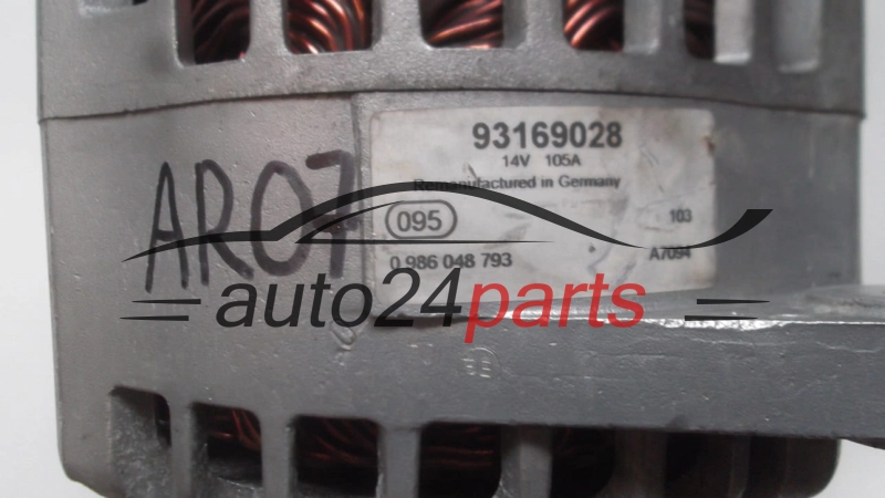 ALTERNATOR 1.9 CDTI OPEL VECTRA C SIGNUM 93169028 OEM 