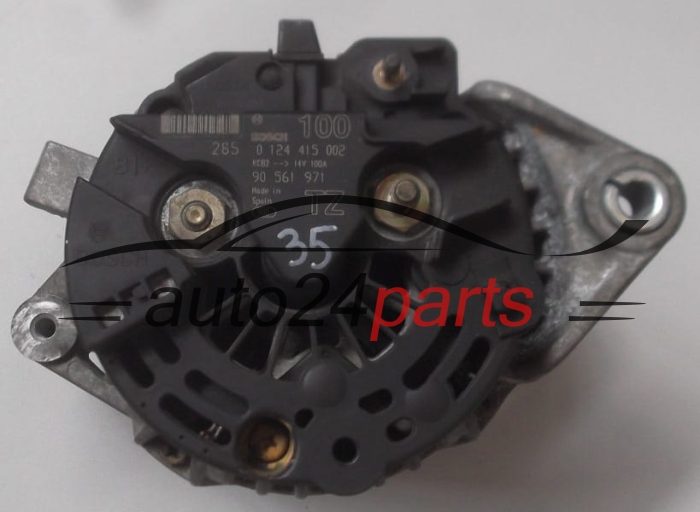 Alternador OPEL ASTRA ZAFIRA 1.6 BOSCH 0 124 415 002,  90 561 971 TZ
