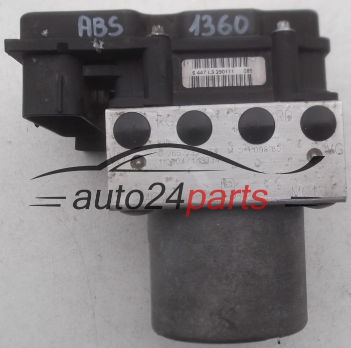 BOMBA HIDRAULICA Y CENTRALITA ABS CITROEN JUMPY FIAT SCUDO PEUGEOT EXPERT BOSCH 0 265 232 065, 0265232065, 14 011 098 80, 1401109880, 0 265 801 044, 0265801044
