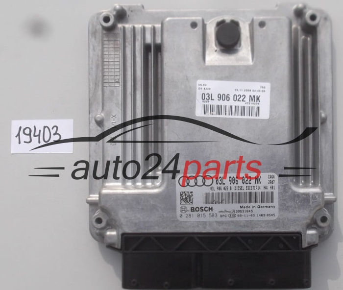 KOMPUTER STEROWNIK SILNIKA AUDI A4 2.0 TDI BOSCH 0 281 015 583, 0281015583, 03L 906 022 MK, 03L906022MK, EDC17CP14