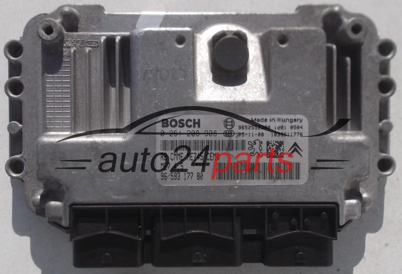 MOTORSTEUERGERÄT ECU STEUERGERÄT  CITROEN PEUGEOT 1.6 BOSCH 0 261 208 908,  96 593 177 80