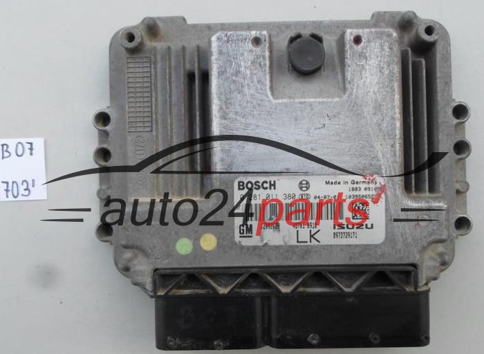 OPEL ASTRA H 1.7 CDTI Z17DTL Z17DTH BOSCH 0 281 011 380, 0281011380, GM 12992628 LK , ISUZU 8973729171