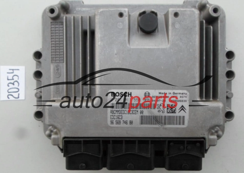 KOMPUTER STEROWNIK SILNIKA PEUGEOT 407 1.6 HDI BOSCH 0 281 011 558, 0281011558, 96 569 746 80, 9656974680, 9653239880, EDC16C3 
