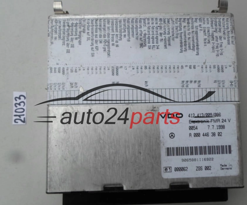 KOMPUTER STEROWNIK SILNIKA MERCEDES ACTROS VDO A 000 446 38 02, A0004463802