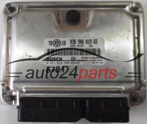KOMPUTER STEROWNIK SILNIKA VW VOLKSWAGEN PASSAT 1.9 TDI AWX 038 906 019 GS, 038906019GS, BOSCH 0 281 010 940, 0281010940, 28SA5627, DIESEL EDC15P+ 1525 - 5791