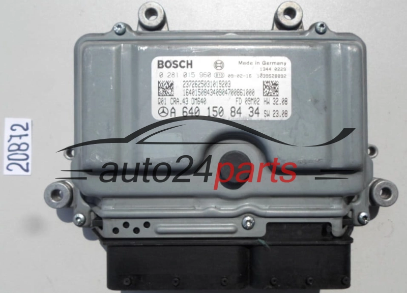 CALCULATEUR MOTEUR MERCEDES W169 BOSCH 0 281 015 960, 0281015960, A 640 150 84 34, A6401508434 