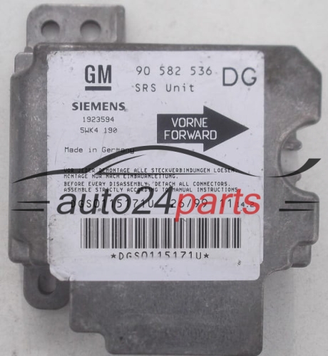 CALCULATEUR AIRBAG  OPEL ASTRA G ZAFIRA A GM 90 582 536 DG, SIEMENS 5WK4190 