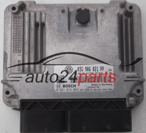 MOTORSTEUERGERÄT ECU STEUERGERÄT  VOLKSWAGEN GOLF 2.0 TDI BOSCH 0 281 014 063,  03G 906 021 PP