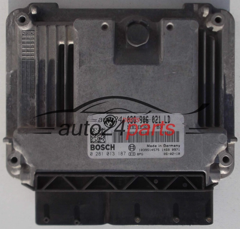 KOMPUTER STEROWNIK SILNIKA SKODA OCTAVIA 2.0 TDI 03G906021LD, BOSCH 0281013187