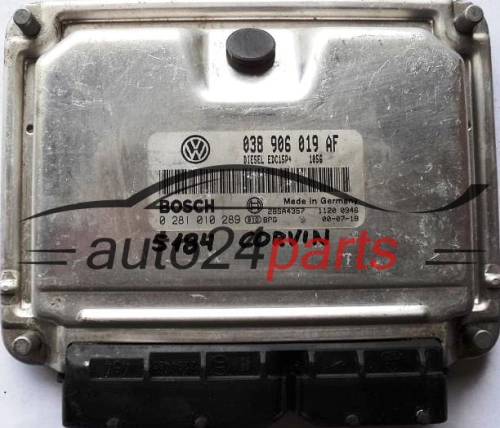 MOTORSTEUERGERÄT ECU STEUERGERAT SKODA FABIA 1.9 TDI 038906019AF, 038 906 019 AF BOSCH 0281010289, 0 281 010 289