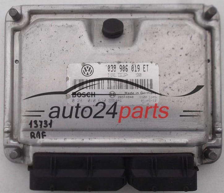 KOMPUTER STEROWNIK SILNIKA VOLKSWAGEN SHARAN GALAXY BOSCH 0 281 010 630, 0281010630, 038 906 019 ET, 038906019ET