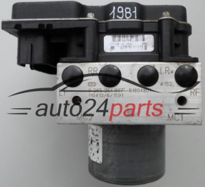 BOMBA HIDRAULICA Y CENTRALITA ABS FIAT PUNTO EVO BOSCH 0 265 251 997,  51894801, 0 265 951 832