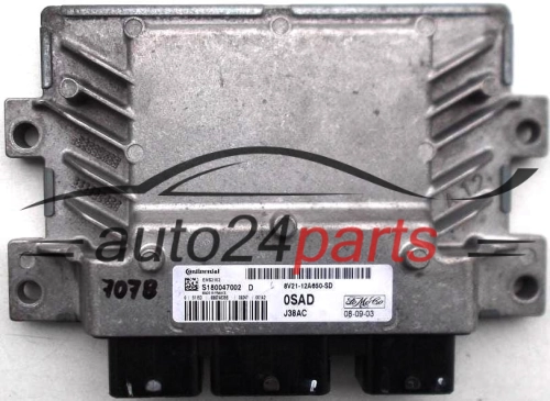 KOMPUTER STEROWNIK SILNIKA FORD FIESTA 1.25 8V21-12A650-SD, 8V2112A650SD, 12A650SD, S180047002 D, 0SAD, J38AC - 7078, 11337