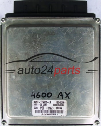 KOMPUTER STEROWNIK SILNIKA FORD FOCUS 1.8 TDCI 3M5112A650LB, 3M51-12A650-LB DZAF 12240250 R0411C004L - 4600, 6081, 7525, 7526, 11668