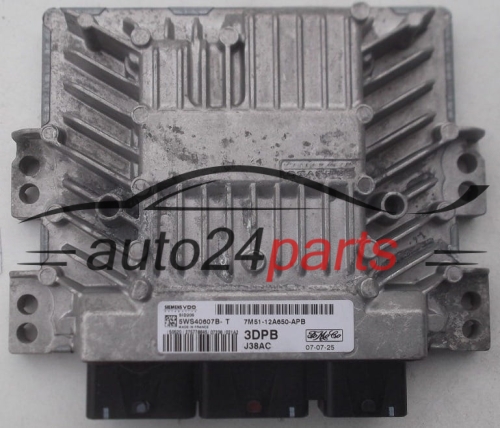 ECU CENTRALITA DE MOTOR  FORD FOCUS 1.8 TDCI SIEMENS VDO 5WS40607B-T, FoMoCo 7M51-12A650-APB