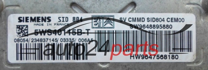 ECU CENTRALITA DE MOTOR  CITROEN C2 1.4 HDI SIEMENS 5WS40115B-T