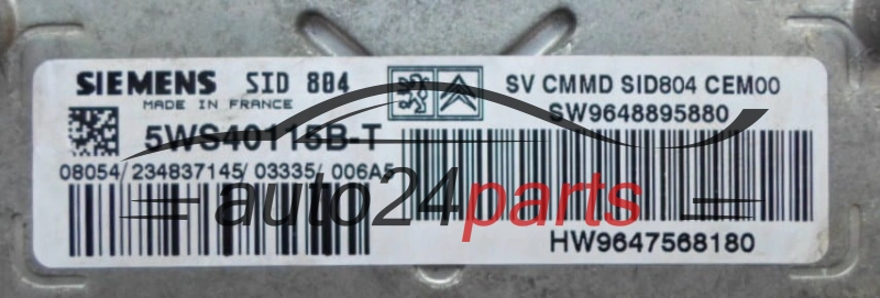 ECU CENTRALITA DE MOTOR  CITROEN C2 1.4 HDI SIEMENS 5WS40115B-T