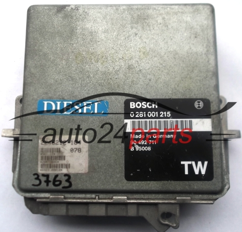 KOMPUTER STEROWNIK SILNIKA OPEL OMEGA 2.5 TD BOSCH 0281001215, 0 281 001 215, 90492711, 90 492 711 TW - 3763
