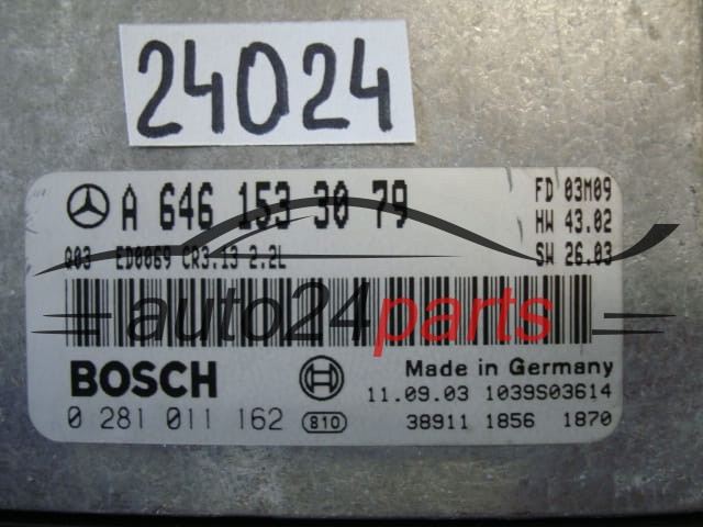 KOMPUTER STEROWNIK SILNIKA MERCEDES BENZ BOSCH 0 281 011 162, 0281011162, A6461533079, CR3.13