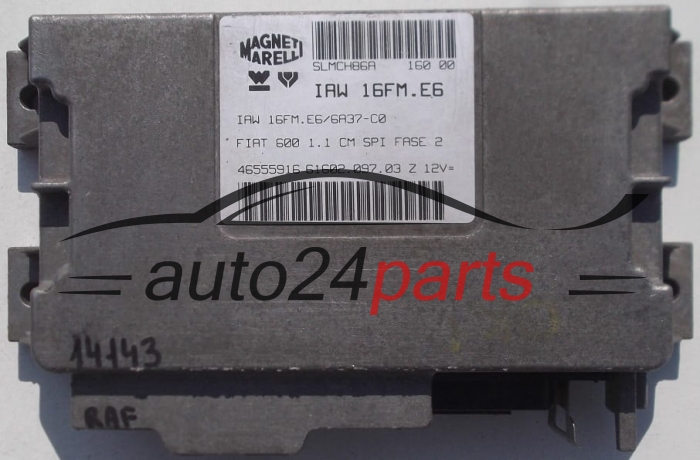 KOMPUTER STEROWNIK SILNIKA FIAT SEICENTO 1.1, MAGNETI MARELLI IAW 16FM.E6, IAW16FME6, 61602.097.03, 6160209703, 46555916